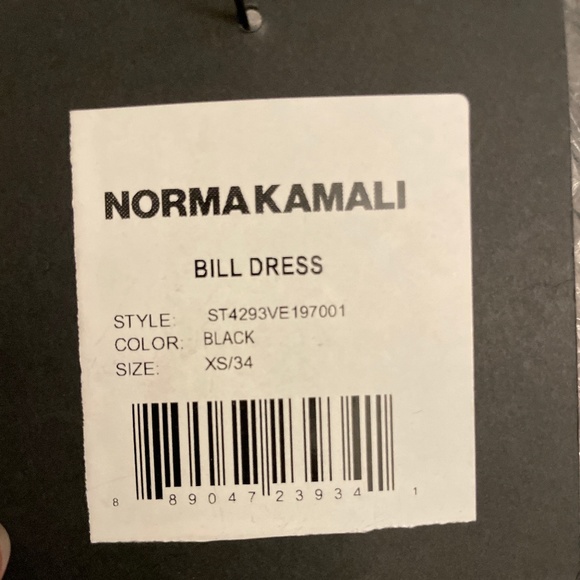 NWT Deadstock Norma Kamala Bill Ruched Dress in Black Velvet - Picture 4 of 4
